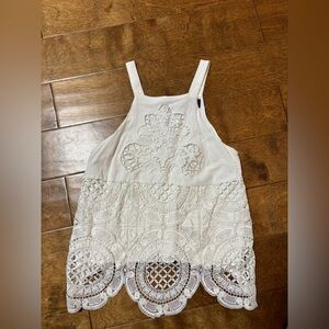 Blue Rair top delicate white size small ladies